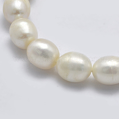 Brins de perles de culture d'eau douce naturelles&nbsp;PEAR-F007-69-01