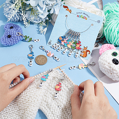 Кулон в горошек из сплава эмали со слоном замковые маркеры петель HJEW-AB00130