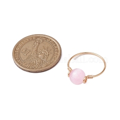 Круглые кольца на палец из натурального селенита&nbsp;RJEW-TA00127