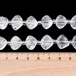 Нити резных бусин из натурального зеленого лунного камня&nbsp;G-H339-A03-01