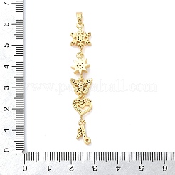 Pendentifs en laiton zircon cubique transparent&nbsp;KK-D101-01C-G