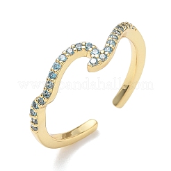 Polsini aperti in ottone con micro pavé di zirconi&nbsp;CU-CBAEC29-06G