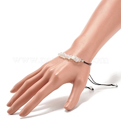 Braccialetto di perline intrecciate con chip opalite&nbsp;BJEW-JB08019-02