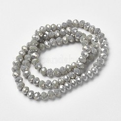 Гальванические непрозрачные стеклянные бусины&nbsp;EGLA-A034-P4mm-T10