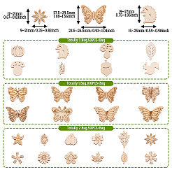 Cabochons en bois&nbsp;WOOD-TA0001-33