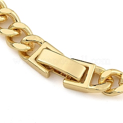 Браслеты из латуни с фианитами и микропаве из звеньев и подвесок&nbsp;BJEW-K261-02G-02