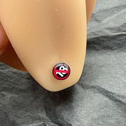 ステンレススチール舌リング  18 記号未満のフラットラウンド  ステンレス鋼色  14mm  ピン：1.6mm&nbsp;WG8D8C3-04