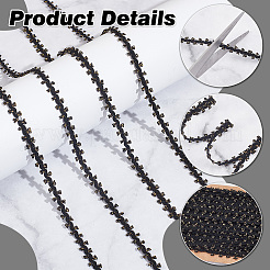 Nastro di pizzo ondulato metallizzato in fibra da 12 metro&nbsp;OCOR-WH0101-96A-G