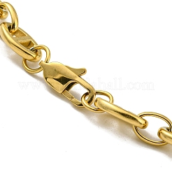 Ионное покрытие (ip) 304 нержавеющая сталь овальные звенья браслеты цепи&nbsp;LS-BJEW-D030-11B-G