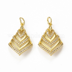 Латунные микро проложить кубического циркония подвески&nbsp;KK-E068-VB274
