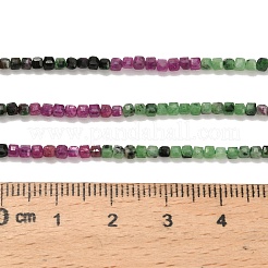 Натуральный рубин в цоизита бусин пряди G-L634-D08-2.5x2.5mm