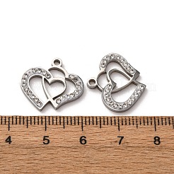 Подвески из нержавеющей стали 304 со стразами из глины STAS-P406-17E-P