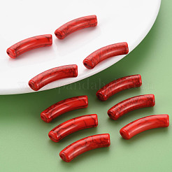 Непрозрачные акриловые бусины с краклеем&nbsp;MACR-S372-002N-009