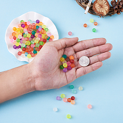 Матовые прозрачные стеклянные бусины FGLA-TA0001-01-8mm