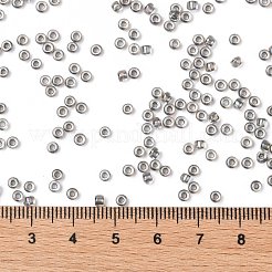 TOHOラウンドシードビーズ  日本製シードビーズ  （266)内側カラーゴールド光沢クリスタル/不透明グレー  8/0  3mm  穴：1mm  約1110個/50g&nbsp;SEED-XTR08-0266