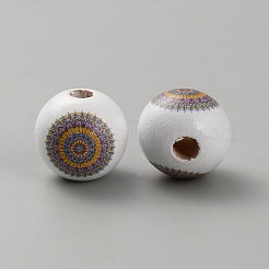 Набивные деревянные европейские бусины WOOD-CJC0001-20C