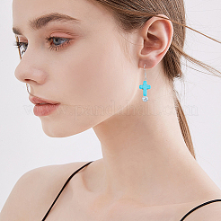 6 нити 3 стилей синтетические бирюзовые бусины нити TURQ-DC0001-04C