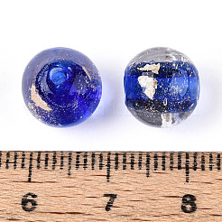 Ручной работы золотые и серебряные шарики фольги стекла FOIL-N030-03A-01C