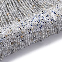 天然石ラブラドライトビーズ連売り  キューブ  多面カット  2x2x2mm  穴：0.6mm  約178個/連  14.96''（38センチメートル）&nbsp;LS-G-RM2025-C13-A