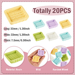 20 Stück undurchsichtige Harz-Decoden-Cabochons&nbsp;CRES-TA0001-93