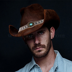 2 шт. 2 стиля этнический стиль замша и хлопковый шнур регулируемый ободок для шляпы&nbsp;AJEW-CP0007-18