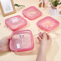 4 шт. косметичка-клатч из нейлоновой сетки и полиэфирного волокна на молнии для хранения&nbsp;ABAG-CN0001-57A