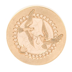 Золотая тональная круглая сургучная печать AJEW-S087-01G-06