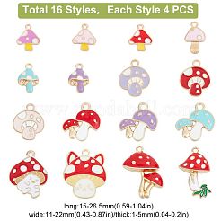 64 шт. 16 стиля осенняя тематика сплав эмалированные подвески ENAM-HY0003-08