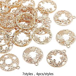 Подвески с открытой задней панелью из цинкового сплава серии ocean & plant PALLOY-OC0001-92G