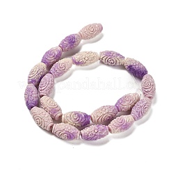 Fili di perline intagliate tinte con conchiglia sintetica&nbsp;SHEL-D081-03B