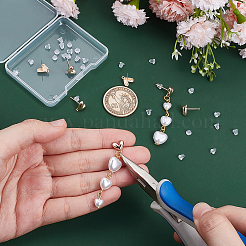 4 пара латунных гвоздиков для сережек KK-BC0014-66