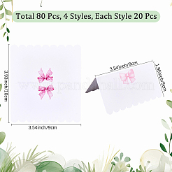 80 шт. 4 стиля бумажных карточек для рассадки гостей на стол для украшения вечеринки&nbsp;DIY-CN0003-43