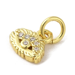 Breloques en laiton avec zircone cubique de micro pave&nbsp;KK-M283-15C-01