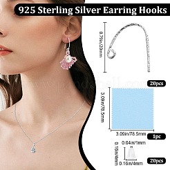 10 пара 925 крючка для сережек из стерлингового серебра STER-BBC0006-88