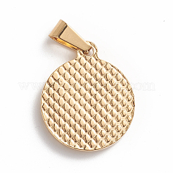 宗教 304 ステンレス ペンダント  聖者とフラットラウンド  ゴールドカラー  22x18x3mm  穴：3x7mm&nbsp;X-STAS-E486-14G