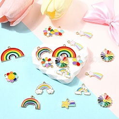 40шт 10 стиля подвески из сплава с эмалью&nbsp;ENAM-YW0005-54