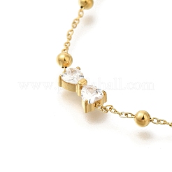 Браслеты из нержавеющей стали 304 с кубическим цирконием STAS-Z103-02G-03