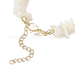 Braccialetti di perline di conchiglia in madreperla bianca naturale per amicizia di coppia&nbsp;BJEW-JB11533-02