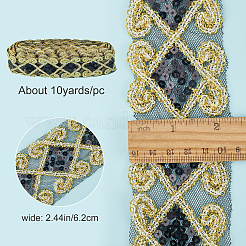 Rubans de polycoton à broder de style ethnique&nbsp;OCOR-WH0066-34D