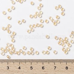 MIYUKIラウンドロカイユビーズ  日本製シードビーズ  （rr282)ビスクライニングクリスタルab  8/0  3mm  穴：1mm  約422~455PCS /ボトル  10 G /ボトル&nbsp;SEED-JP0009-RR0282