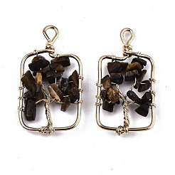 Природных тигровый глаз подвески&nbsp;G-T131-93