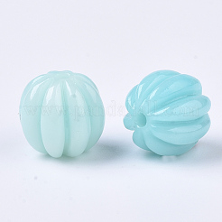 Perles de melon ondulées corail synthétique&nbsp;CORA-R017-27-A01