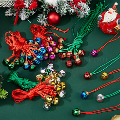 60 шт. 6-х цветные железные колокольчики подвесные украшения&nbsp;AJEW-ME0002-50