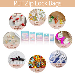 50 шт. 5 стиля прямоугольные блестящие голографические ПВХ пакеты с застежкой-молнией ABAG-TA0001-90