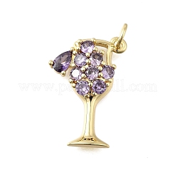 Латунные микро проложить кубического циркония подвески KK-S523-22G