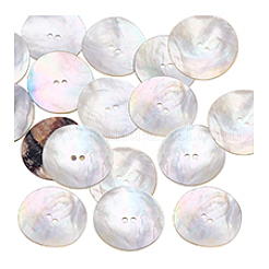 20 шт. пуговицы из натуральной ракушки с 2 отверстиями&nbsp;BUTT-PH0001-75