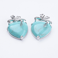 Природные и синтетические смешанные каменные подвески G-E433-B-P