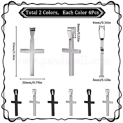 8 шт. подвески из нержавеющей стали 304 двух цветов STAS-SC0009-39