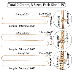 Ожерелье из круглой цепочки-змейки из нержавеющей стали 304 NJEW-UN0001-27