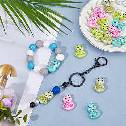 16шт 4 цвета силиконовые бусины SIL-HS0001-09